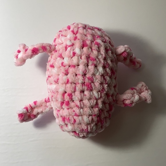 Crochet frog pink multicolor - Picture 3 of 9